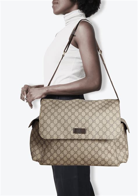 mala maternidade gucci|GG Supreme Plus Diaper Bag .